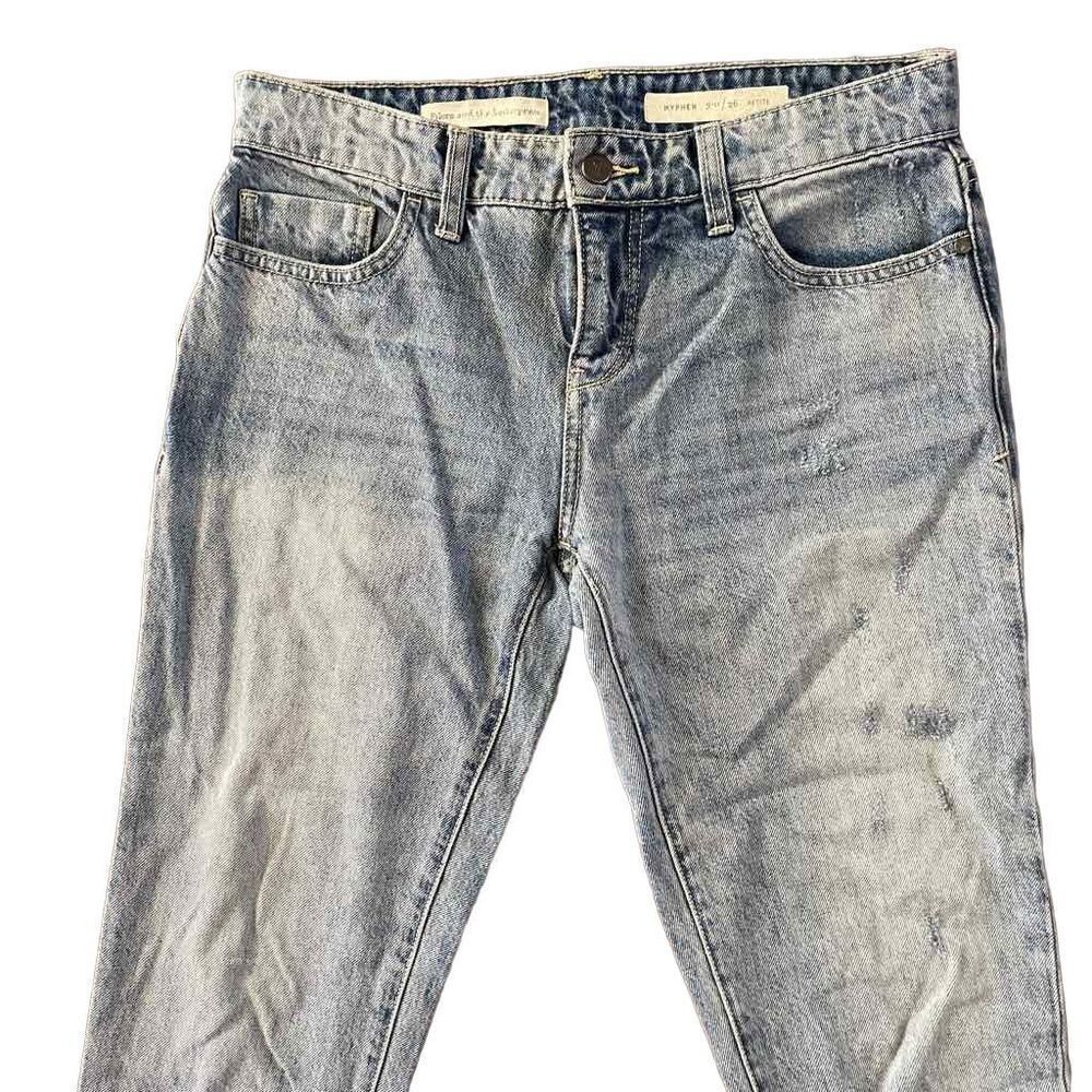 Pilcro & the Letterpress Anthropologie Frayed Hem Straight Leg Jeans - Picture 5 of 9